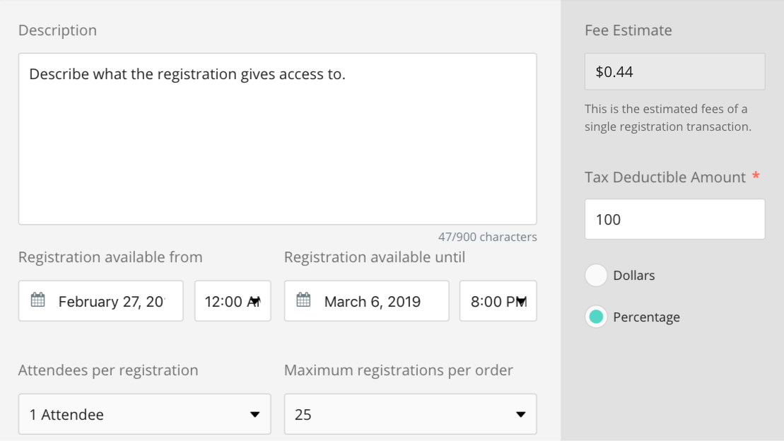 How to Create a Registration for an Event
