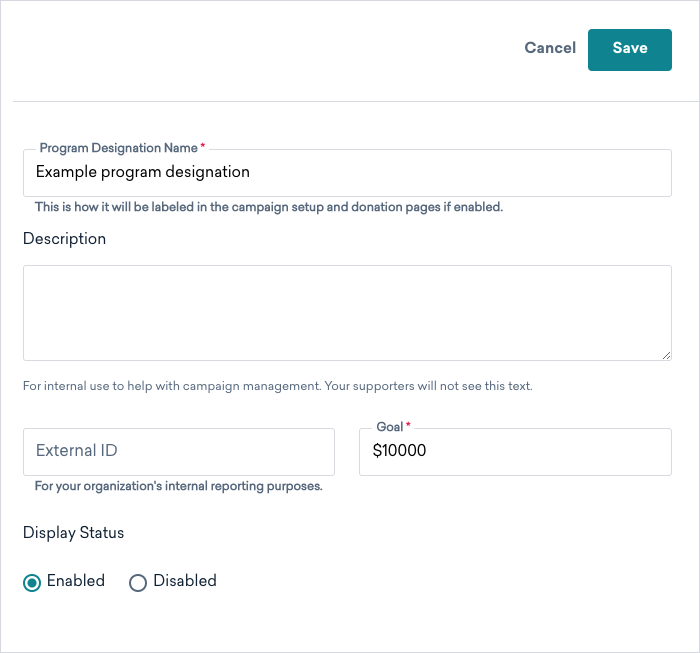How to Create a Program Designation