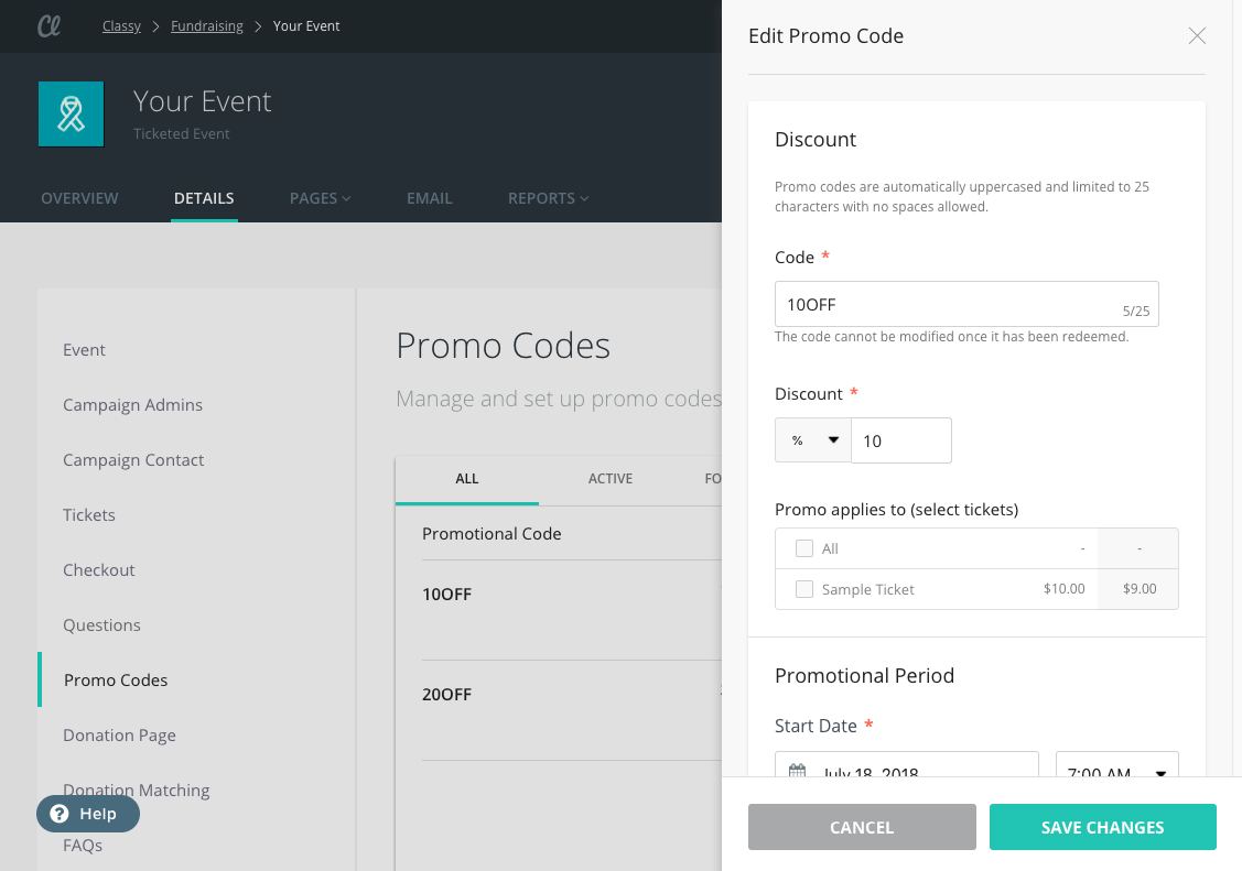 How to apply  Promo Code 